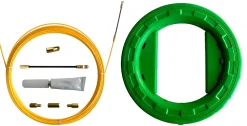 Aiguille tire-fil SNAKE en fibre de verre diamètre 3 mm, 10 mètres. Avec kit de réparation et carter de rangement