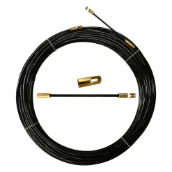 Aiguille tire-fils en nylon noir diamètre 4 mm, 5 mètres, avec terminaux interchangeables