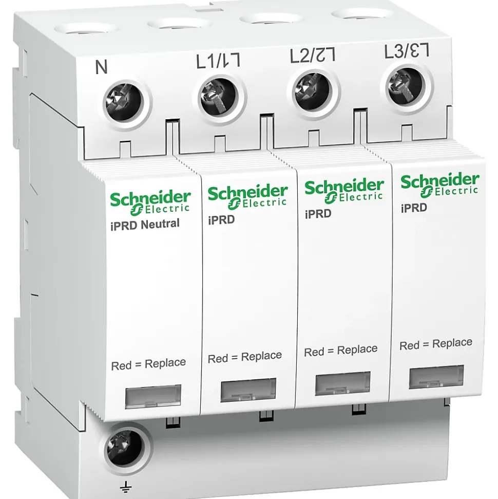 A9l65601 Schneider - Parafoudre Triphasé + Neutre De Type 2 Iprd65r - 65ka - Report De Signalisation
