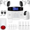 Alarme maison sans fil gsm 4G et 3 caméras wifi kit ip3