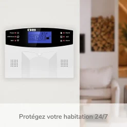 Alarme maison sans fil gsm 4G et 3 caméras wifi kit ip3