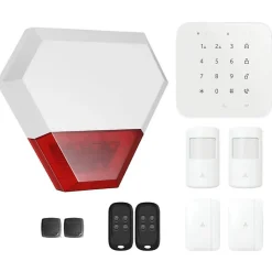 Alarme maison sans fil wifi et gsm 4G connectée Casa avec sirène extérieure - kit 7