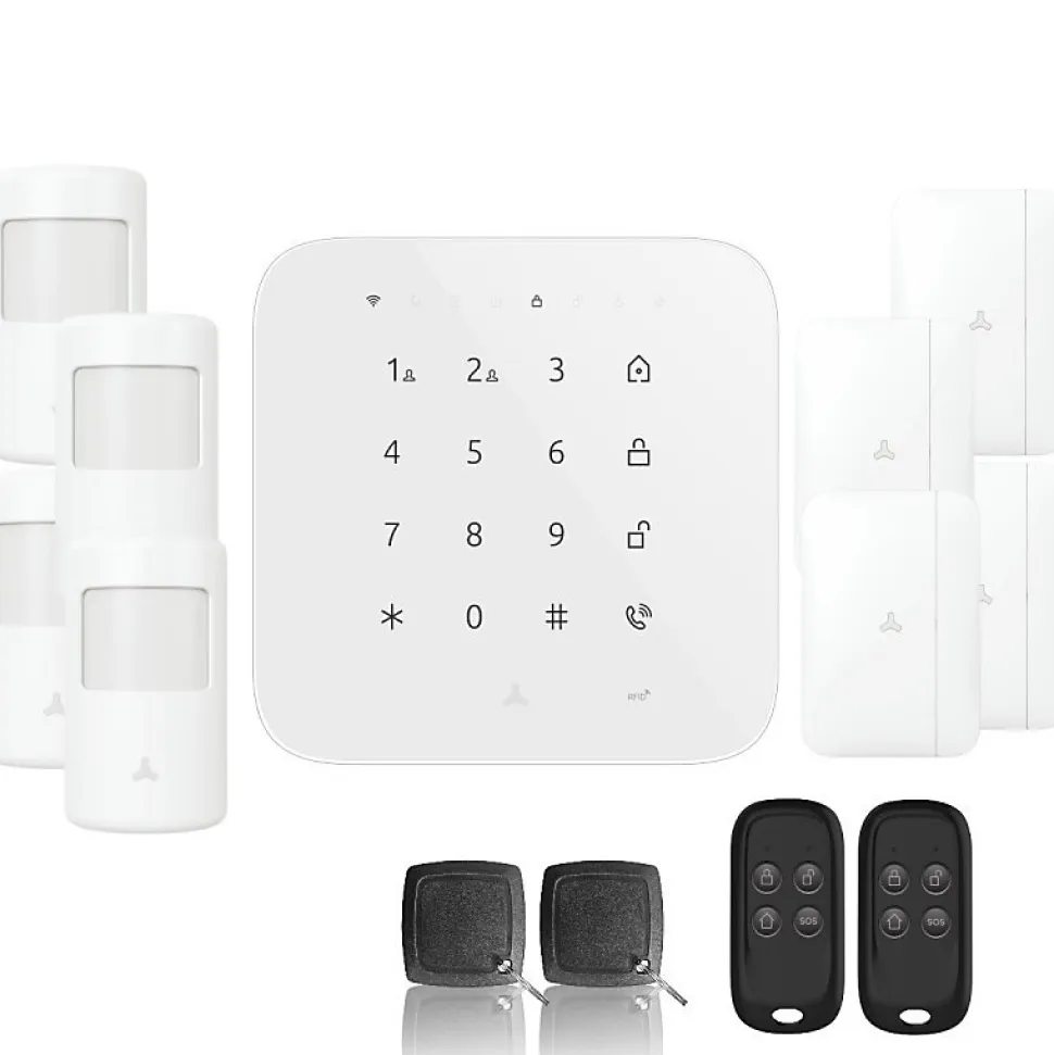 Alarme maison wifi et gsm 4g sans fil connectée casa- kit 4