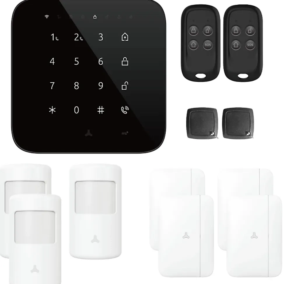 Alarme maison wifi et gsm 4G sans fil connectée Casa Noire - kit 5