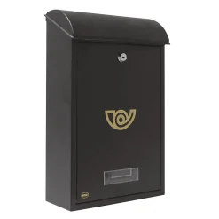 AMIG - Boîte aux lettres 2 - 400 x 250 x 100 mm - Acier - Noir