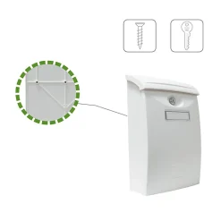 AMIG - Boîte aux lettres 7 - 345 x 240 x 105 mm - Plastique - Blanc