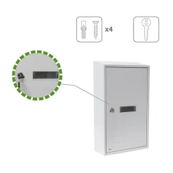 AMIG - Boîte aux lettres 5 - 400 x 250 x 100 mm - Acier - Blanc