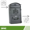 AMIG - Boîte aux lettres 4 - 400 x 240 x 80 mm - Aluminium - Noir