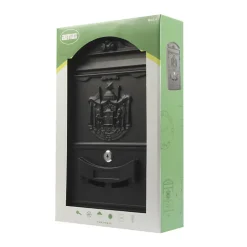 AMIG - Boîte aux lettres 4 - 400 x 240 x 80 mm - Aluminium - Noir
