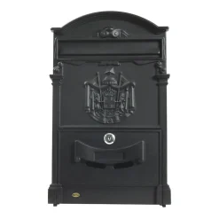 AMIG - Boîte aux lettres 4 - 400 x 240 x 80 mm - Aluminium - Noir