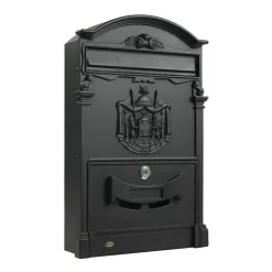 AMIG - Boîte aux lettres 4 - 400 x 240 x 80 mm - Aluminium - Noir