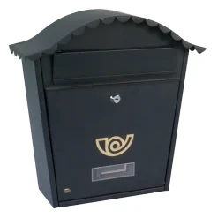 AMIG - Boîte aux lettres 1 - 370 x 360 x 105 mm - Acier - Noir