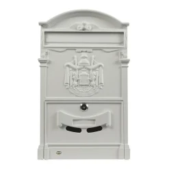 AMIG - Boîte aux lettres 4 - 400 x 240 x 80 mm - Aluminium - Blanc
