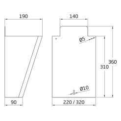 AMIG - Boîte publicité 77 - 320 x 360 x 190 mm - Acier - Blanc