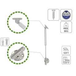 AMIG - Compas à gaz réglable 98 - 8 kg - Argent