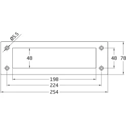 AMIG - Entrée de boîte aux lettres 1 - 254 x 78 mm - Acier inoxydable - Inoxydable