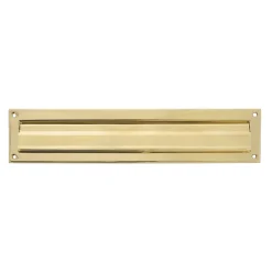 AMIG - Entrée de boîte aux lettres 2 - 342 x 73 mm - Laiton - Poli