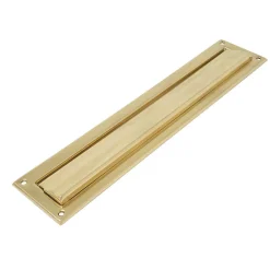 AMIG - Entrée de boîte aux lettres 2 - 342 x 73 mm - Laiton - Poli