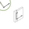 AMIG - Paumelle ressort 200 - 190 x 180 mm - Aluminium - Argent
