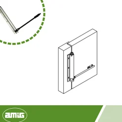 AMIG - Paumelle ressort 200 - 190 x 180 mm - Aluminium - Argent
