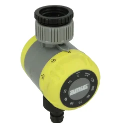 AMIG - Programmateur d'arrosage manuel R42 - 60 x 80 mm - ABS + Caoutchouc - Vert pistache-Noir