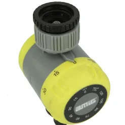 AMIG - Programmateur d'arrosage manuel R42 - 60 x 80 mm - ABS + Caoutchouc - Vert pistache-Noir