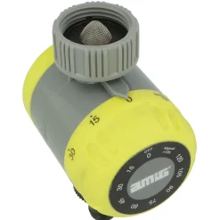 AMIG - Programmateur d'arrosage manuel R42 - 60 x 80 mm - ABS + Caoutchouc - Vert pistache-Noir