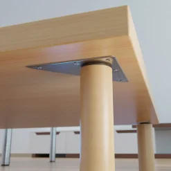 AMIG - Support pour pieds de table 181 - 125 mm - Acier - Nickelé