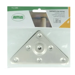 AMIG - Support pour pieds de table 181 - 125 mm - Acier - Nickelé