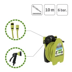 AMIG - Tuyau enrouleur 2074 - 10 m - PVC - Vert pistache