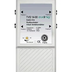 Amplificateur répartiteur Axing TVS 14 - 6 sorties, gain 4 x 10 dB, 47-862 MHz