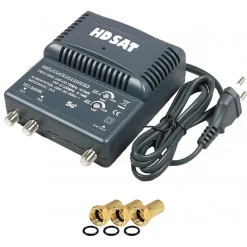 amplificateur TNT 2 sorties Gain 25dB + 3 Fiches F HDSAT
