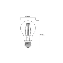 Ampoule LED TOLEDO Retro satiné 2700K 827 A60 E27 4,5W - SYLVANIA - 29335