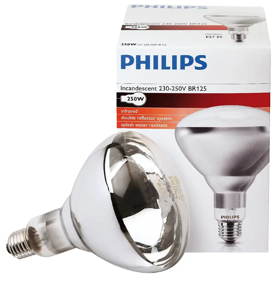 Ampoule PHILIPS IR à vis blanche 250W