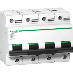 A9n18480 Schneider C120h Disjoncteur Tétrapolaire Schneider 100 A - 4p - Courbe C - 15ka - à Vis