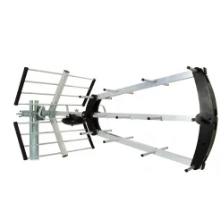 Antenne d'extérieur trinappe 20 dB à fiche F dépliable