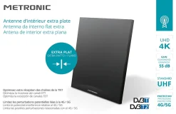 Antenne d'intérieur HD - noire - METRONIC 416975