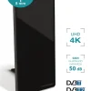 Antenne d'intérieur HD murale 50 dB - noire - METRONIC 416978