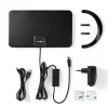 Antenne HDTV d'Intérieur 0 - 25 km Gain de 26 dB FMVHFUHF Noire NEDIS
