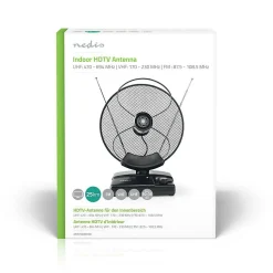 Antenne HDTV d'Intérieur 0 - 25 km Gain de 30 - 36 dB FMVHFUHF Noire NEDIS