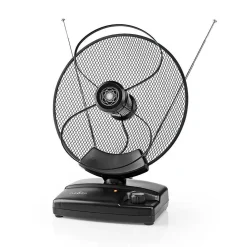 Antenne HDTV d'Intérieur 0 - 25 km Gain de 30 - 36 dB FMVHFUHF Noire NEDIS