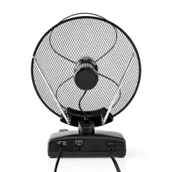 Antenne HDTV d'Intérieur 0 - 25 km Gain de 30 - 36 dB FMVHFUHF Noire NEDIS