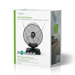 Antenne HDTV d'Intérieur 0 - 25 km Gain de 30 - 36 dB FMVHFUHF Noire NEDIS