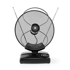 Antenne HDTV d'Intérieur 0 - 25 km Gain de 30 - 36 dB FMVHFUHF Noire NEDIS