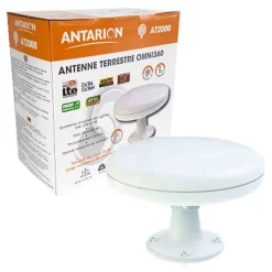 Antenne TNT Omnidirectionnelle 360 Bateau Camping Car + AMPLI 12V - Gain 35dB ANTARION
