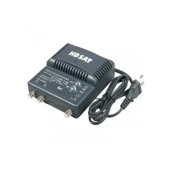 Antenne TNT Trinappe Gain 18dB + Amplificateur tnt 2 Sorties HDSAT