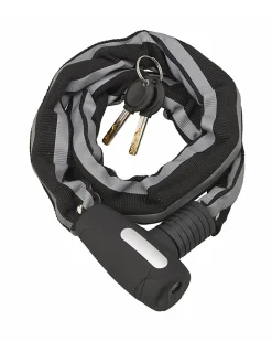 Antivol à clé Biker, chaîne acier, moto, 0.9m, 2 clés, noir - THIRARD