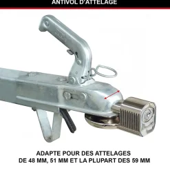 Antivol attelage remorque universel 377EURDAT Masterlock