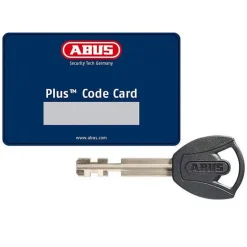 Antivol de chaîne monobloc - ABUS - 1480/180 - Maillons 14 mm - Gainage tissu - Verrouillage direct - Cylindre Xplus - 2 clés