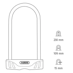 Antivol en U pour vélo Abus Facilo 32 l.109mm x 230mm